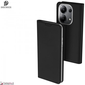 Dux Ducis Skin Pro dirbtinės odos dėklas - juodas (Xiaomi Redmi Note 13 4G)